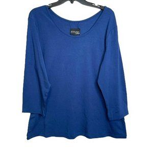 Attitudes by Renee Finespun Jersey Reversible Neckline Top X LARGE (4411)